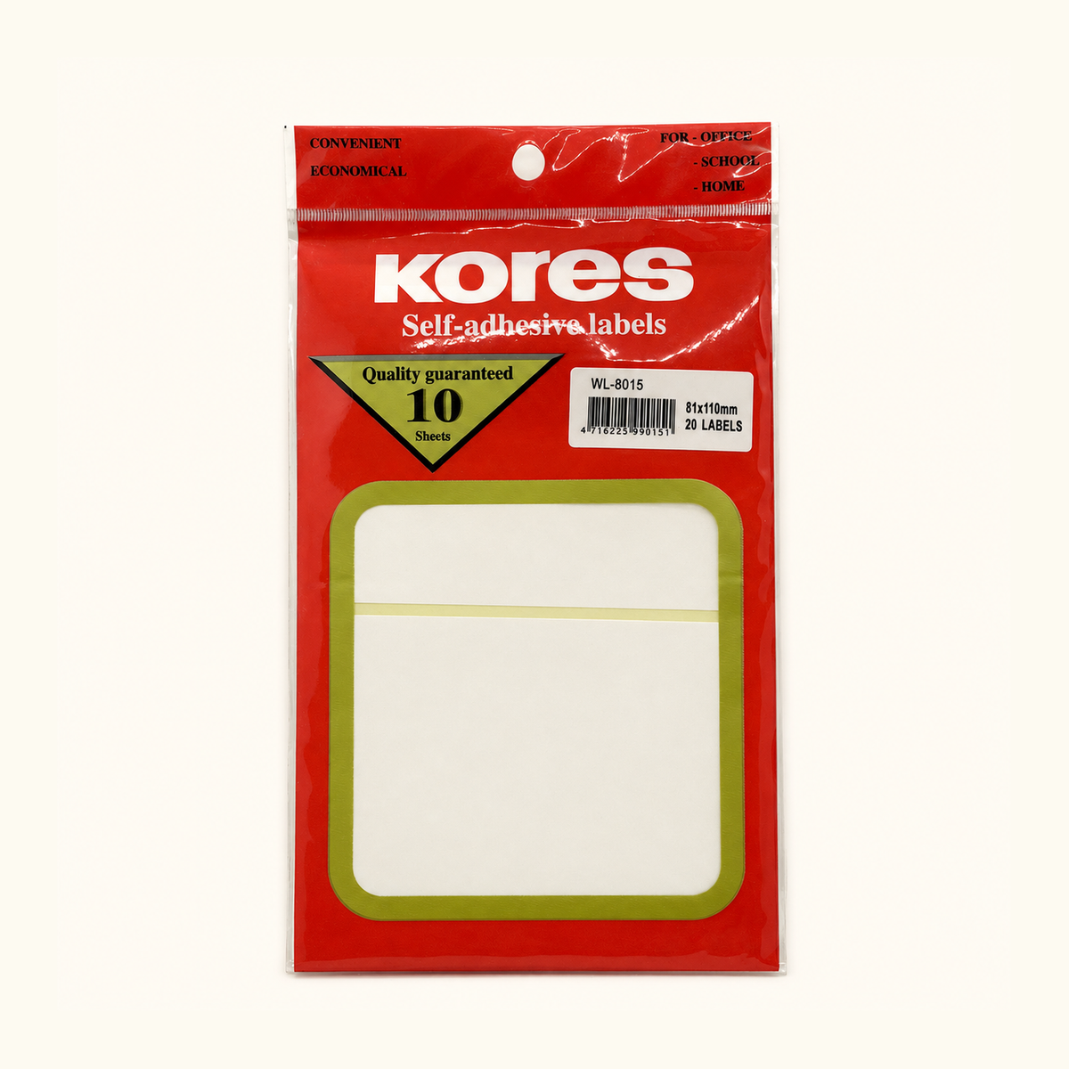 Kores Self Adhesive Labels WL-8015 — studio product photograph
