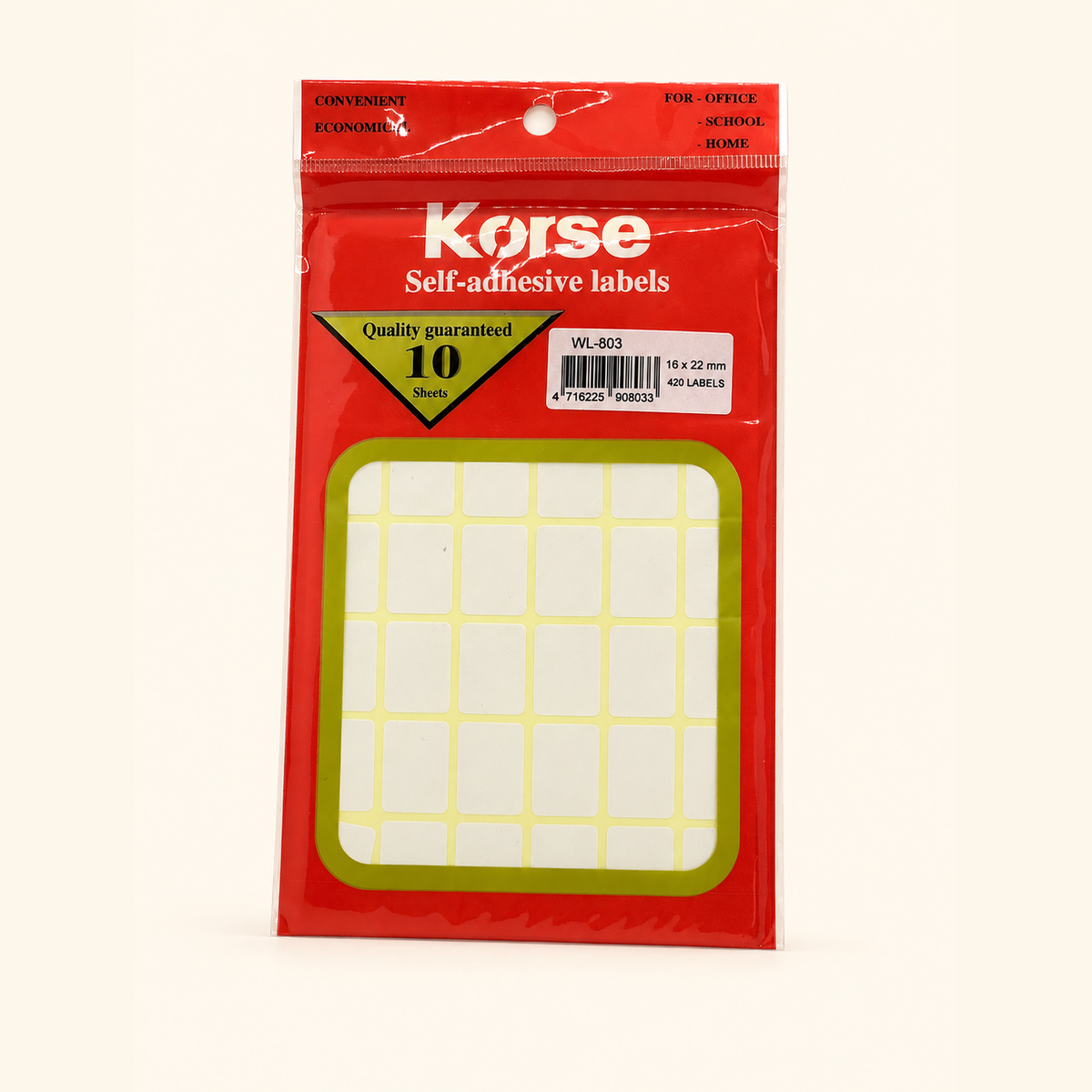 Kores Self Adhesive Labels WL-803 — studio product photograph