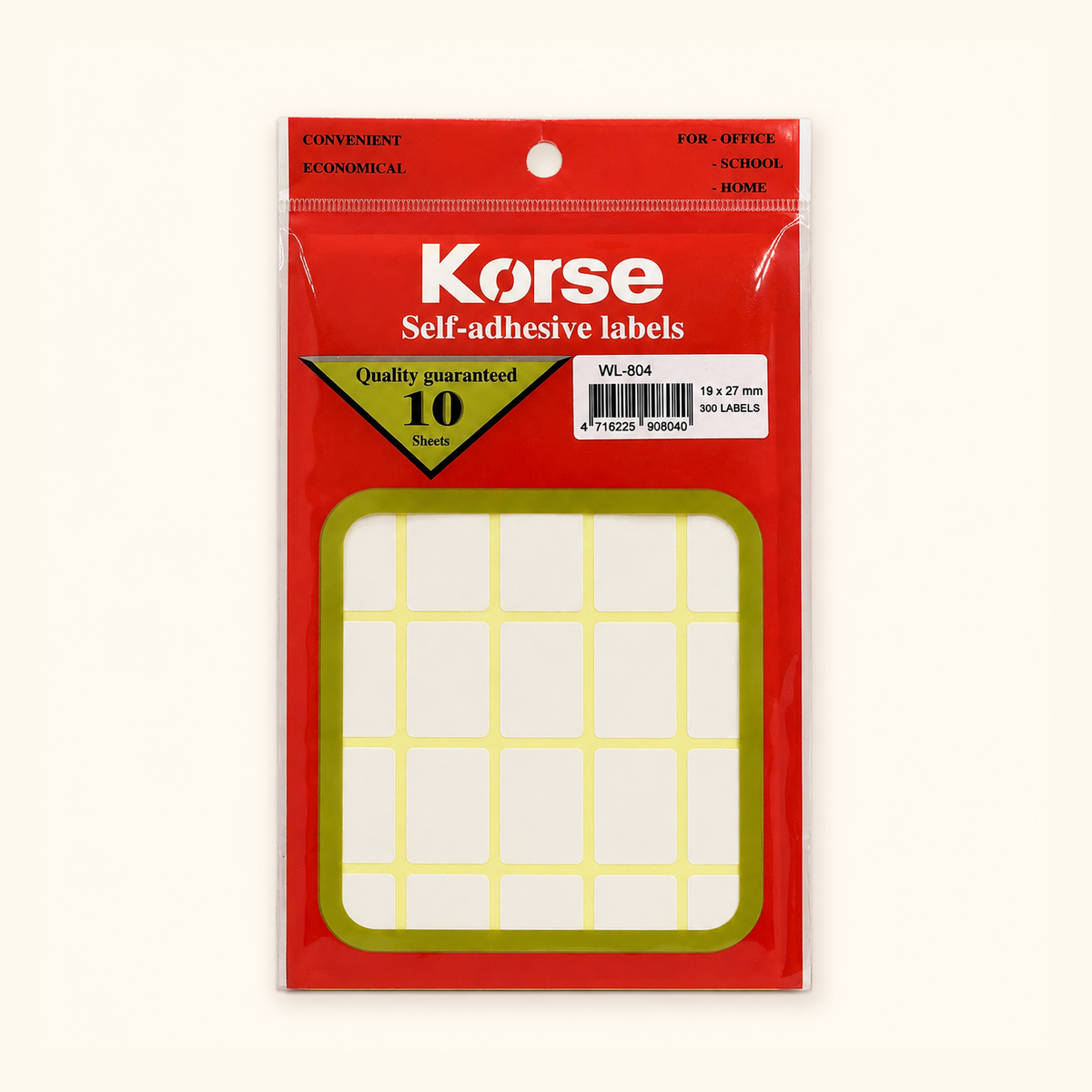 Kores Self Adhesive Labels WL-804 — studio product photograph