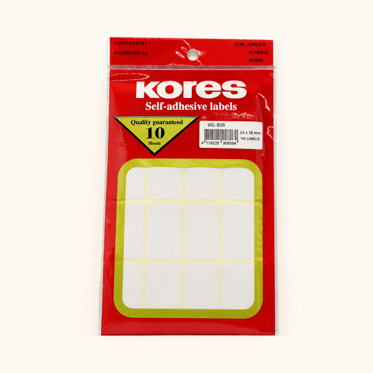 Kores Self Adhesive Labels WL-806 — studio product photograph