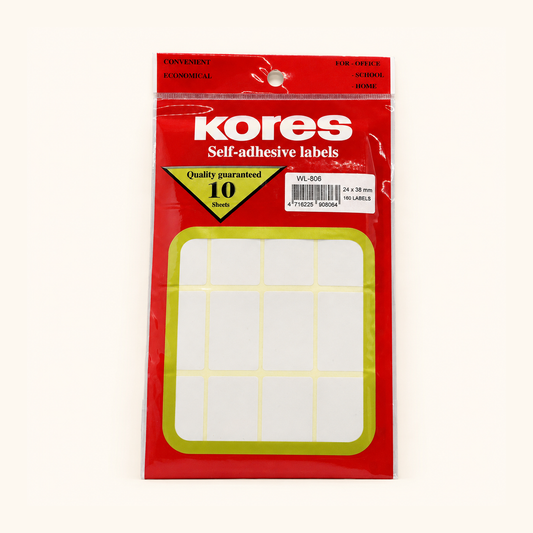 Kores Self Adhesive Labels WL-806 — studio product photograph