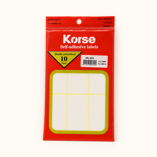 Kores Self Adhesive Labels WL-809 — studio product photograph