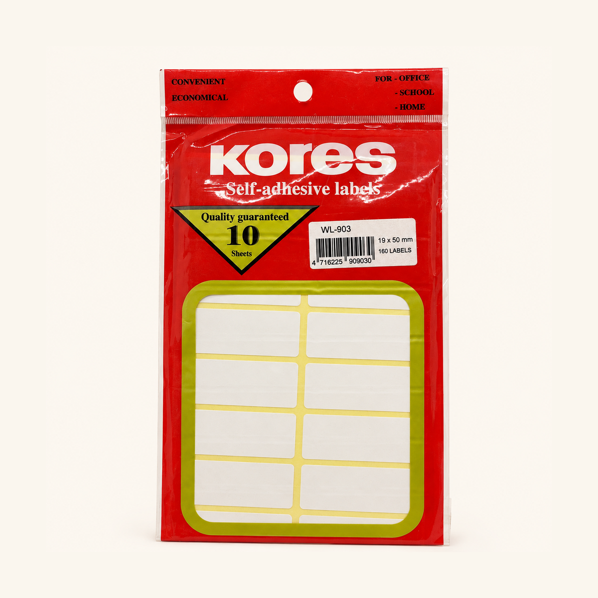 Kores Self Adhesive Labels WL-903 — studio product photograph