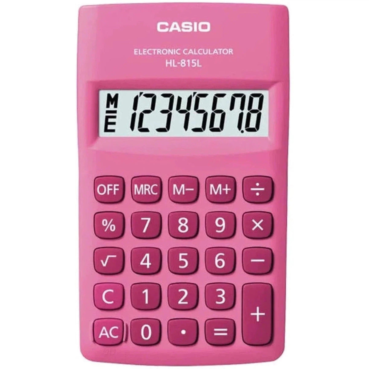 Casio 8 Digit Pink Calculator Hl-815L