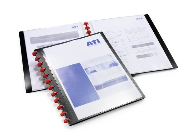 DURABLE DISPLAY BOOK 20 POCK BLACK 2427
