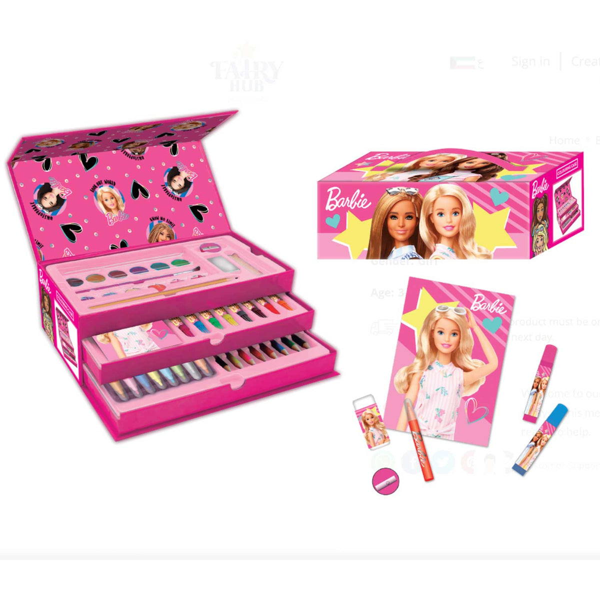 BARBIE COLOURING CASE