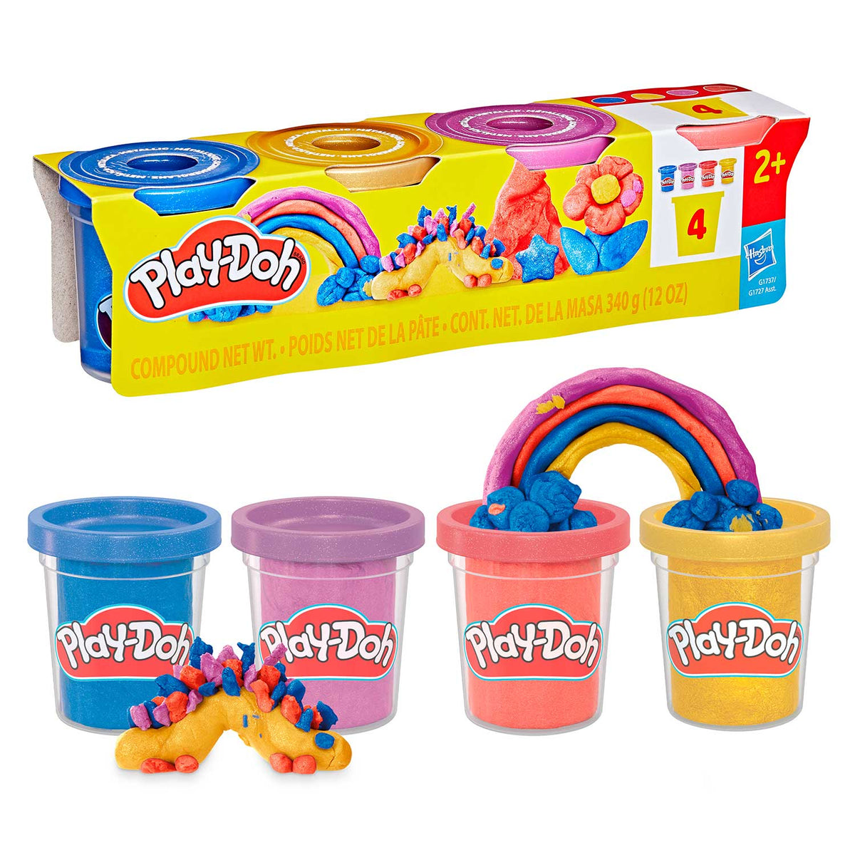 PlayDoh SHIMMERY METALLICS 4 PACK