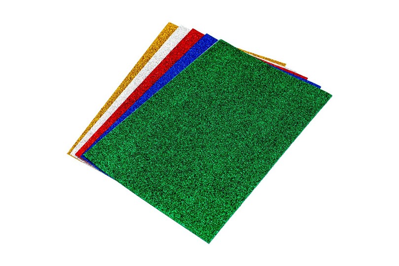 10 COLOR GLITTER FOAM SHEET G-0410 Set of 10