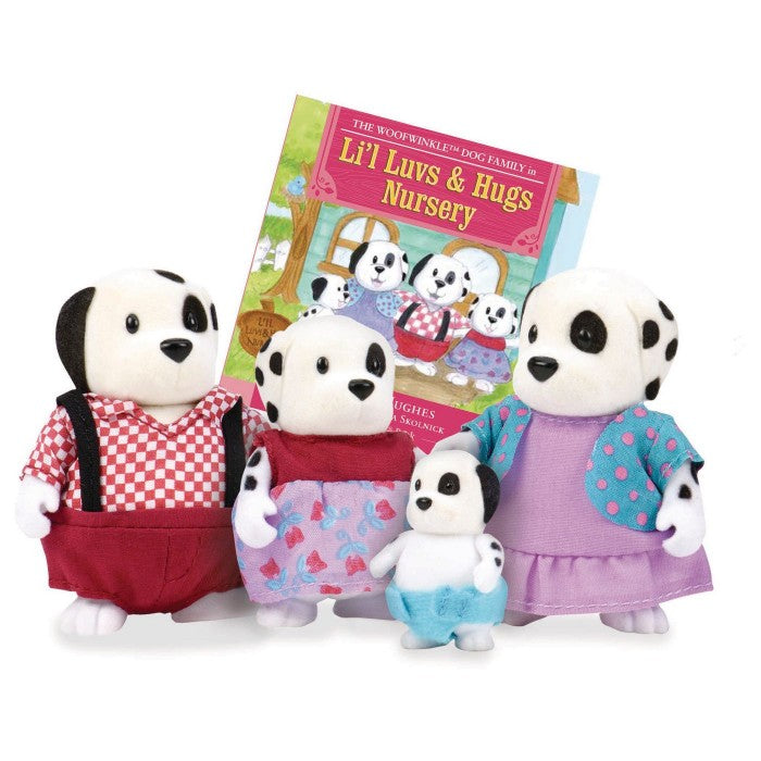 Li'l Woodzeez The Woofwinkle Dog Family with Storybook
