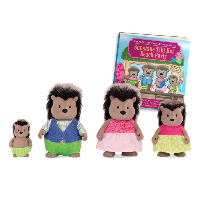 Li'L Woodzeez The McBristly Porcupine Family with Storybook