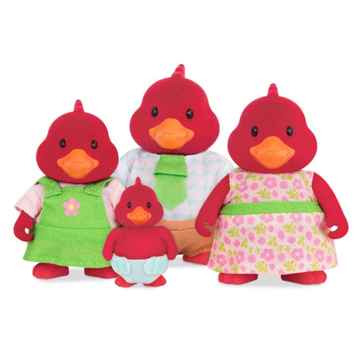 Li'L Woodzeez The Tailfeather Cardinal Family with Storybook