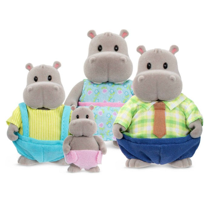 Li'l Woodzeez The Riverdipper Hippo Family with Storybook