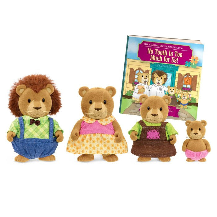 Li'l Woodzeez The Kingsberry Lion Family with Storybook