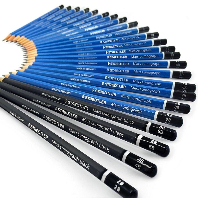 STAEDTLER LUMOGRAPH DRAWING PENCILS PKT OF 24