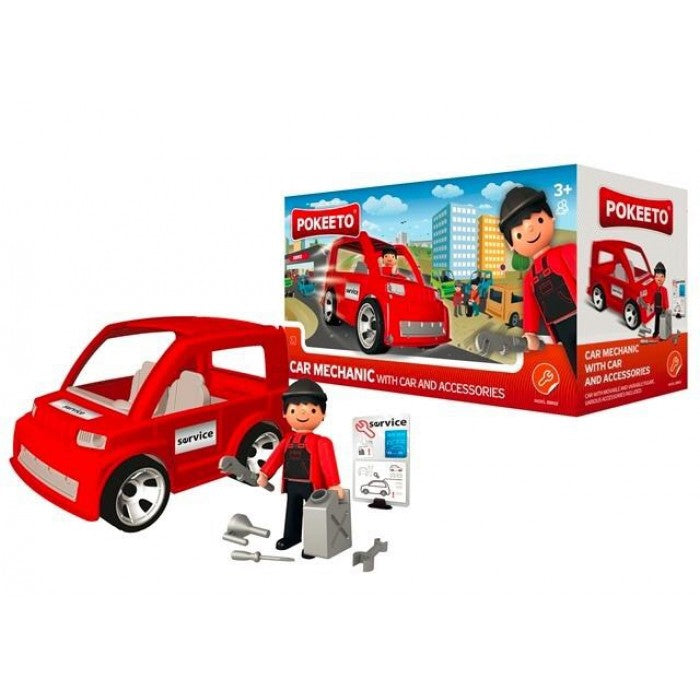 Pokeeto Car Mechanic with Car and Accessories
