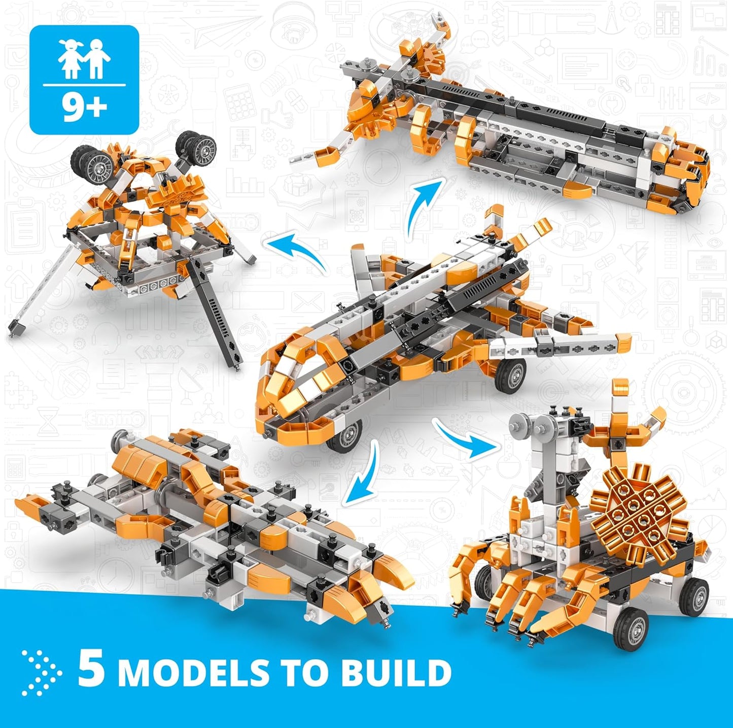 INVENTOR MECHANICS "space shuttle" with 5 bonus models