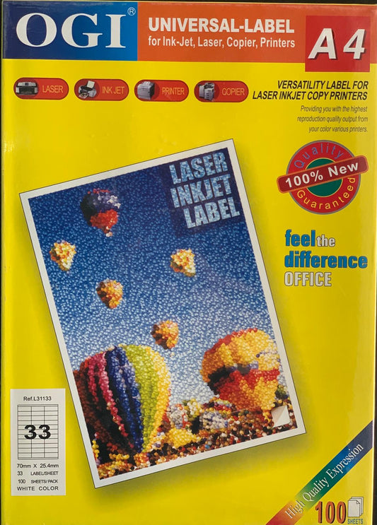 OGI LABEL 33 70X25.4 MM L31133