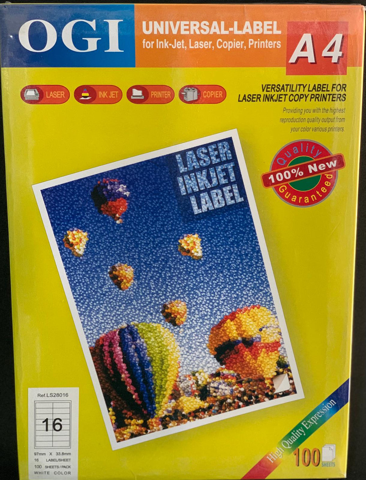 OGI LABEL 16 105X37.1 MM L28016