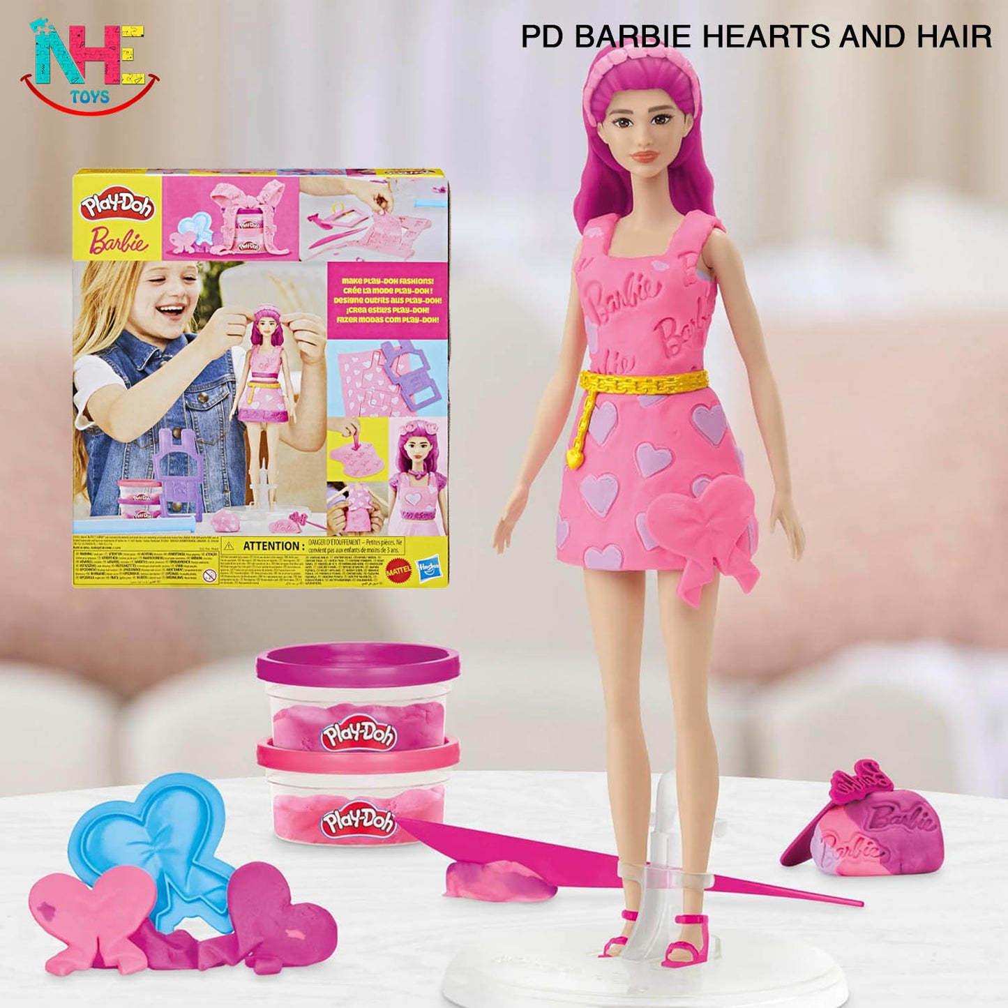 PD BARBIE HEARTS AND HAIR
