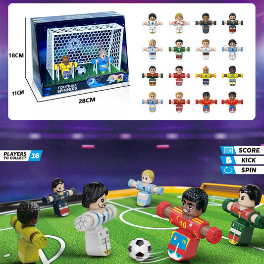 Spinning Footballer Fidgeter, 2 figure and 1 football andone Gate, 7 style mixed,