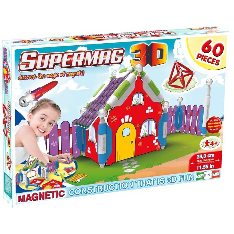 SUPERMAG 3D HOUSE - 60 Pieces