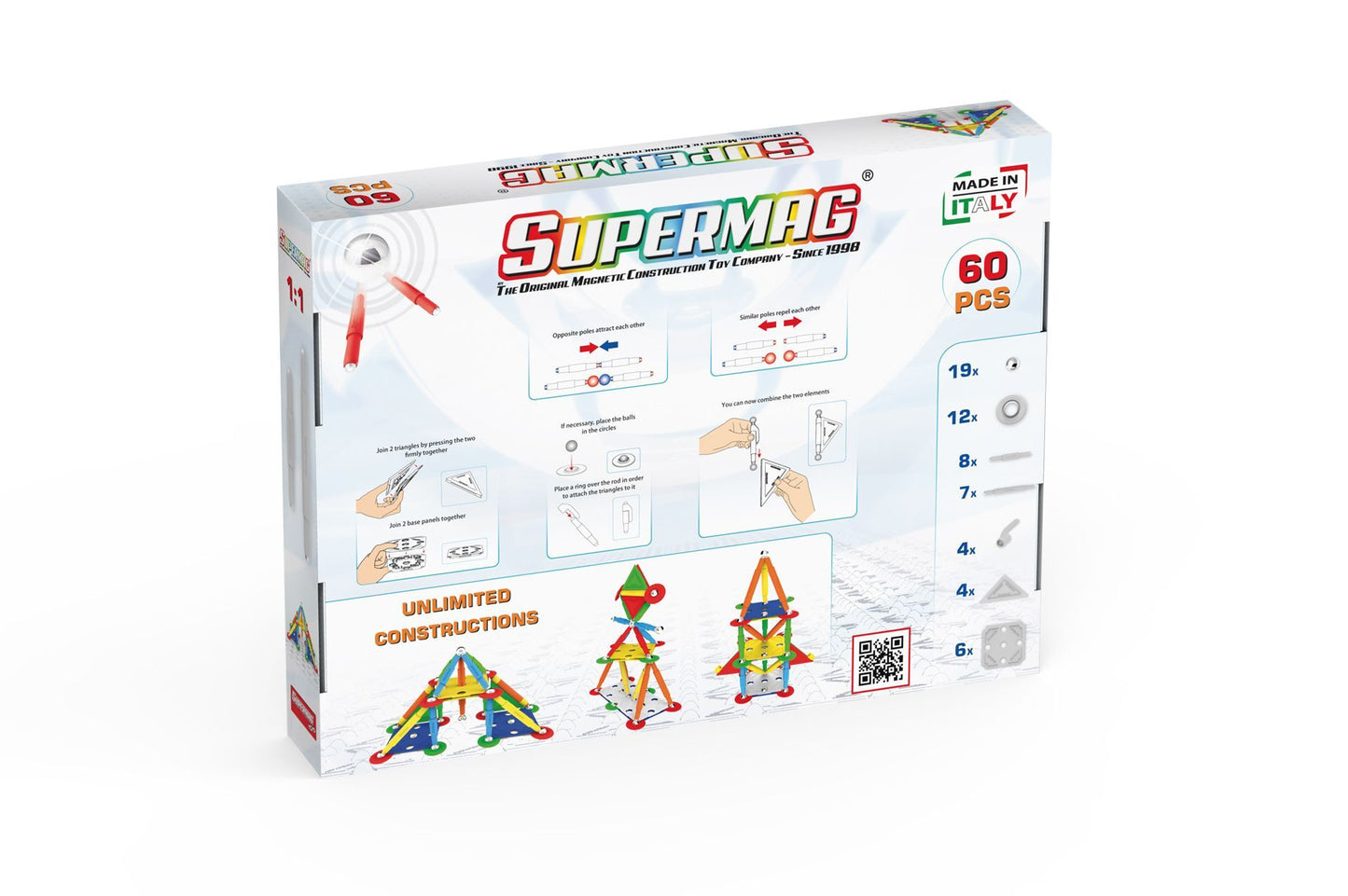 SUPERMAG PROJECTS MULTICOLOR 60 Pieces