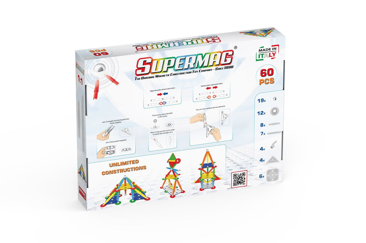 SUPERMAG PROJECTS MULTICOLOR 60 Pieces