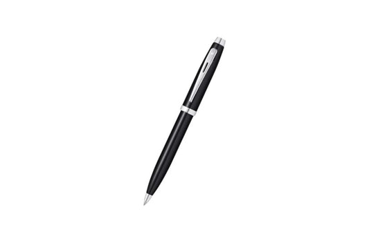 Sheaffer 100 9338 Glossy Black Lacquer With Chrome Plated Trim Ball