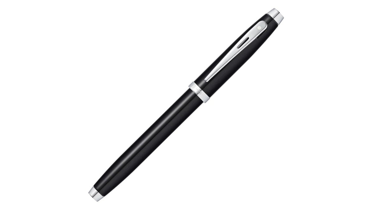 Sheaffer 93382 Glossy Black Lacquer With Chrome Plated Trim Fountain Pen