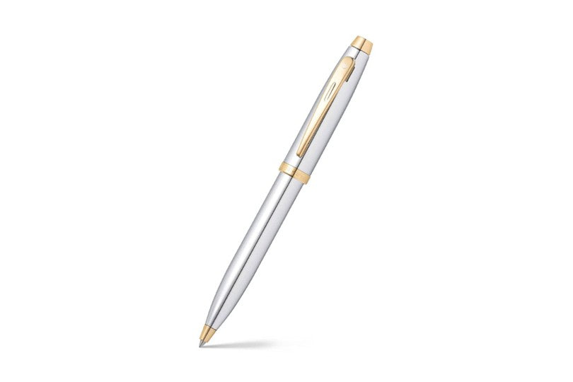 Sheaffer 93400 Ballpoint Pen - Bright Chrome With Gold