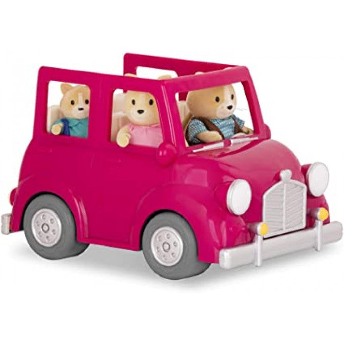 Li'l Woodzeez Pink Car with Suitcase