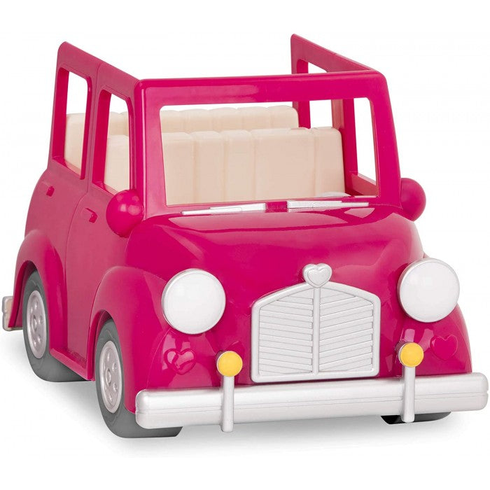 Li'l Woodzeez Pink Car with Suitcase