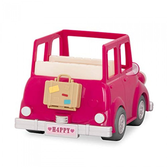 Li'l Woodzeez Pink Car with Suitcase