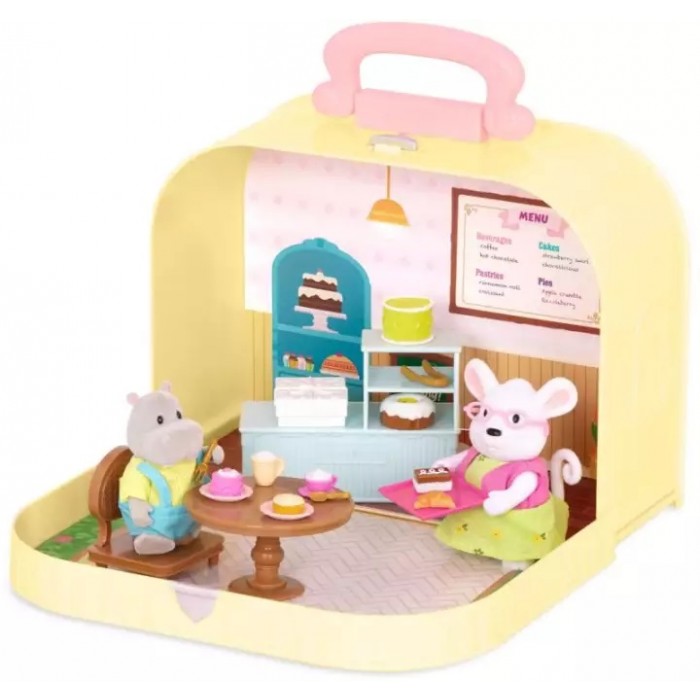 Li'l Woodzeez Travel Suitcase Pastry Shop Playset