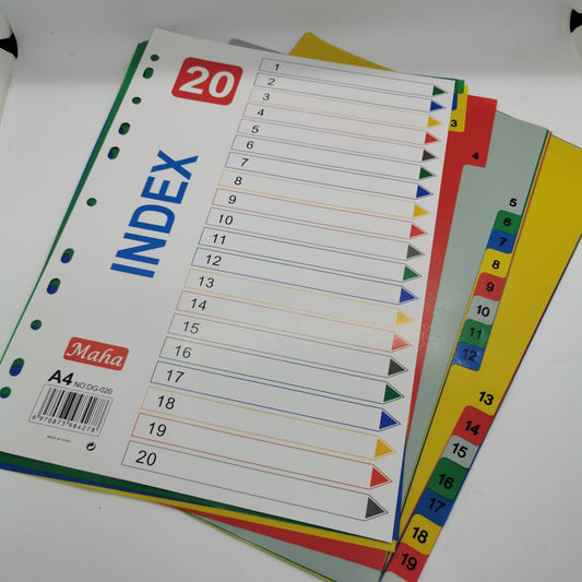 MAHA DIVIDER 1-20 COLOUR WITH NUMBER