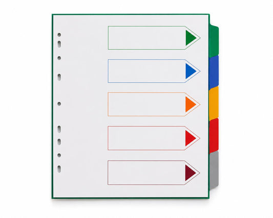 A3 size color divider 1-5