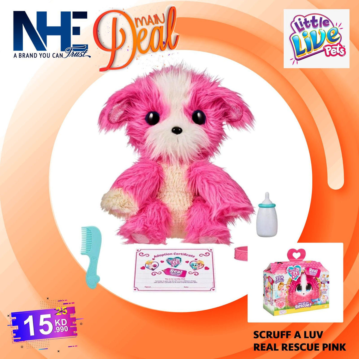 SCRUFF A LUV REAL RESCUE PINK