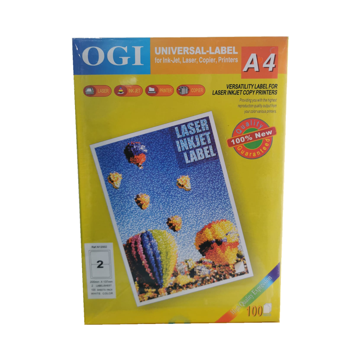 OGI LABEL 2 200X137 MM N12002 ROUNDED CORNERS – original product photograph