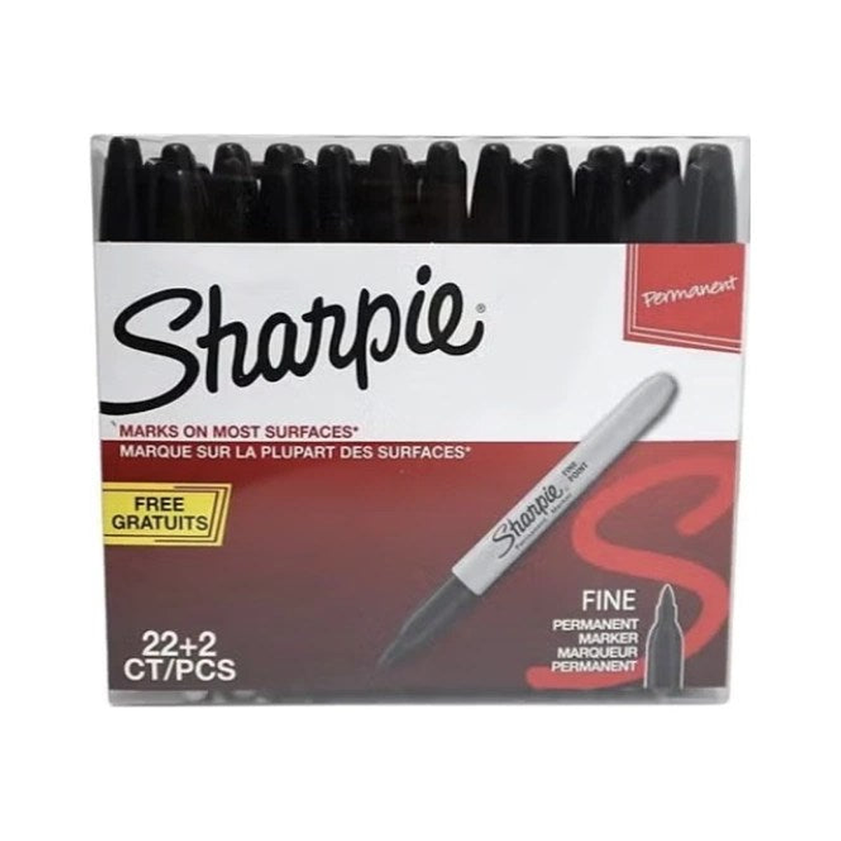 Sharpie Fine Point Permanent Markers Black — Pack of 24 – original product photograph