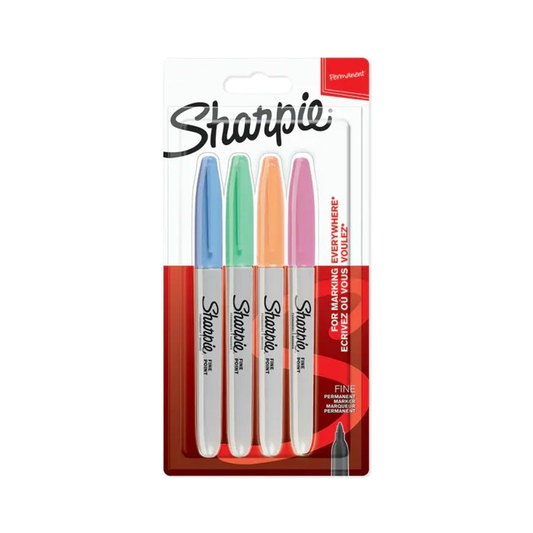 Sharpie Fine Point Permanent Markers Pastel Colours — Pack of 4 – original product photograph