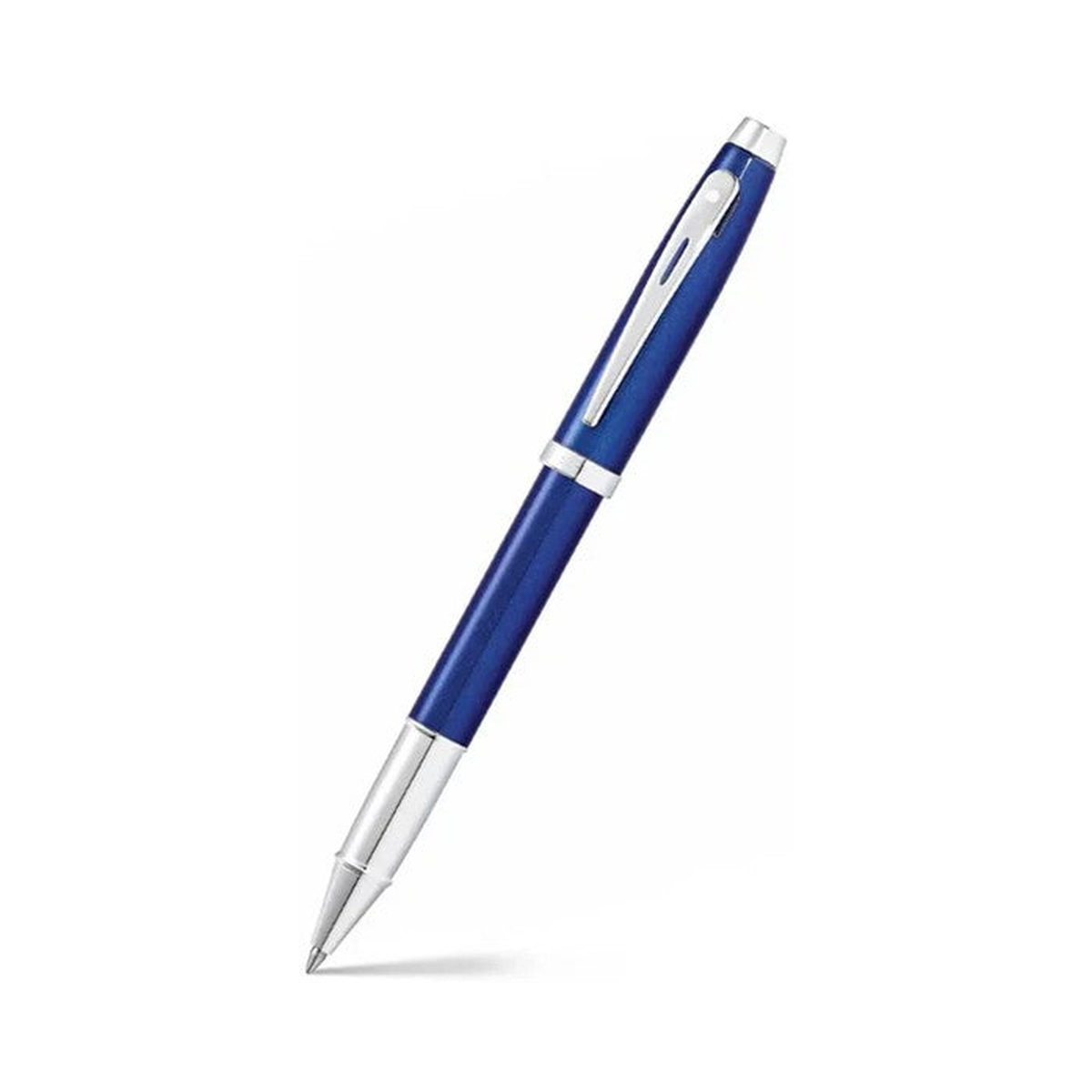 Glossy Blue Lacquer With Chrome Plated Trim Ballpoint – original product photograph