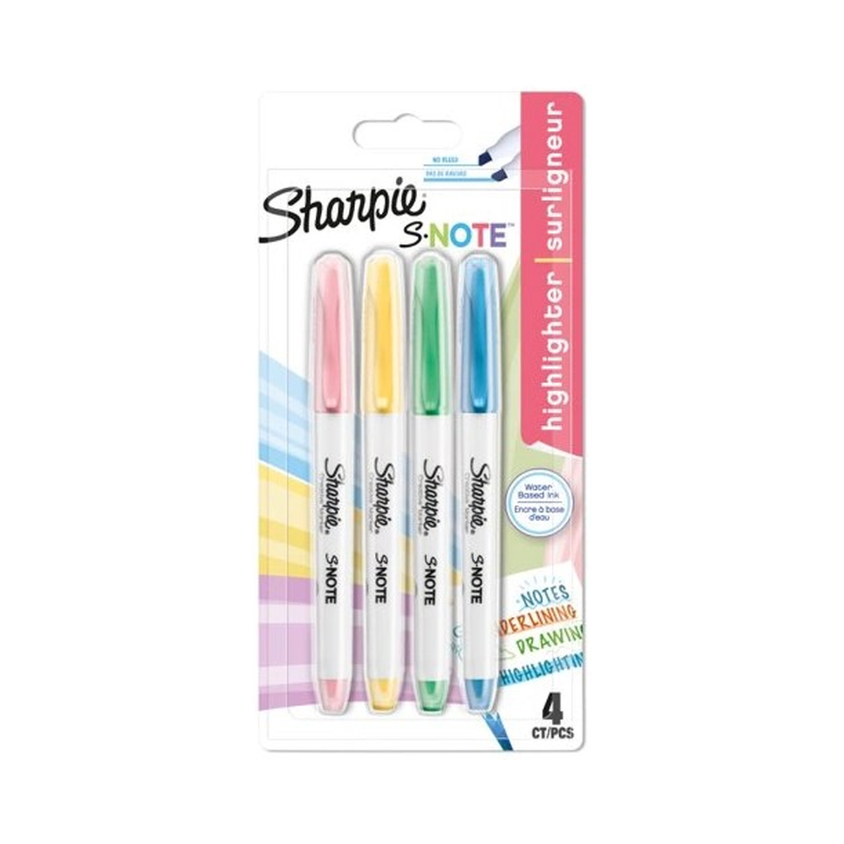 Sharpie S-Note Creative Markers Chisel Tip Assorted — Pack of 4 – original product photograph