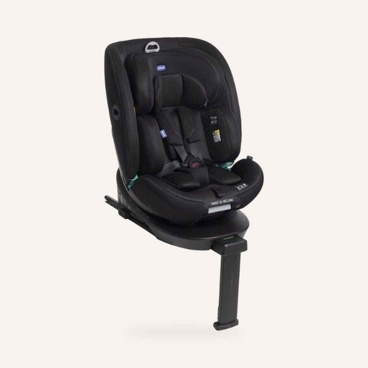 EVERONE I-SIZE CAR SEAT BLACK on warm beige background
