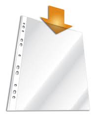 DURABLE PUNCHED POCKET TWO SIDE OPEN A4 SIZE 2663 Bag Of 10