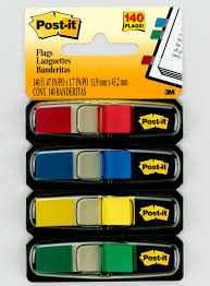 POST-IT FLAGS FOUR COLOUR 0.47" X 1.7" 683-4