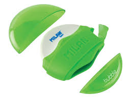 MILAN - BLISTER BUBBLE SHARPENER + ERASER BYM10233