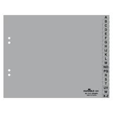DURABLE DIVIDER INDEXES WITH PRINTED A-Z TABS A5 SIZE 6503