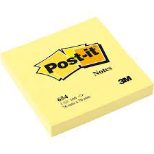 3M POST IT STICKY NOTES 3"X3" 654