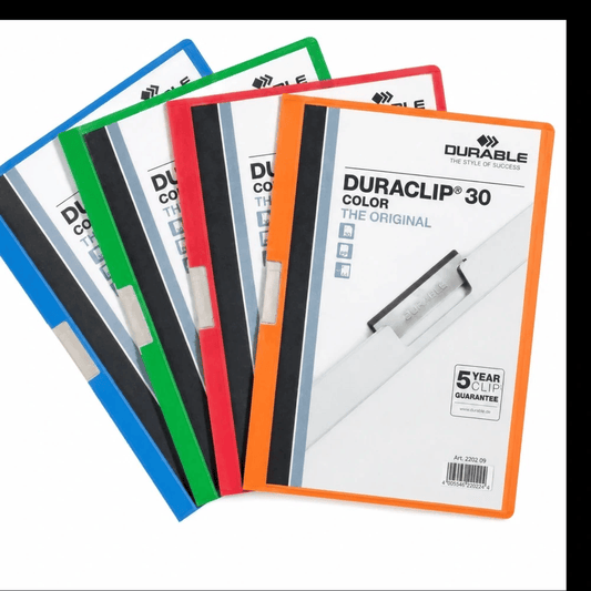 DURABLE DURACLIP® COLOR A4 Clip Folder – 30 Sheet Capacity