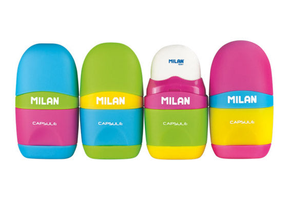 MILAN CAPSULE SHARPENER + ERASER 4701116